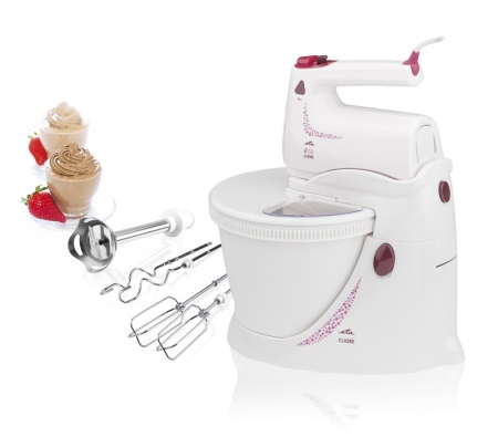 Mixer de mana cu bol rotativ ETA Cuore 2089, 350 W, 3.6 L, 4 viteze, functie Turbo, alb - Img 1