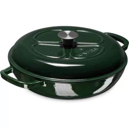 Oala antiaderenta din fonta Navaris pentru plite/cuptoare - 29,5 cm - 3,5 L - Verde, resigilat