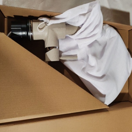 Pachet chiuveta bucatarie Kring + baterie Kring Sevilla, compozit granit, 780x440mm, adancime 170mm, reversibila, montare pe blat Bej, Resigilat, Grad B