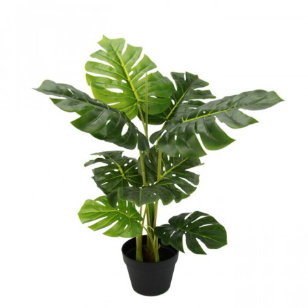 Planta artificiala Philodendron, plastic, verde, 70 x 34 x 34 cm - Img 1