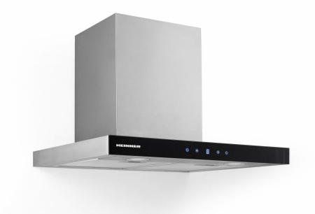 RESIGILAT – HOTA DECORATIVA HEINNER DCH-650TIX, Latime 60cm, Putere absorbtie 595.8m3/h, Control touch, Inox + Sticla neagra