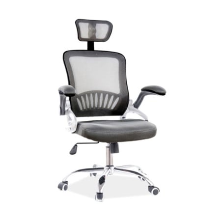 Scaun birou cu tetiera SL Q831 negru, 67x48x124 cm