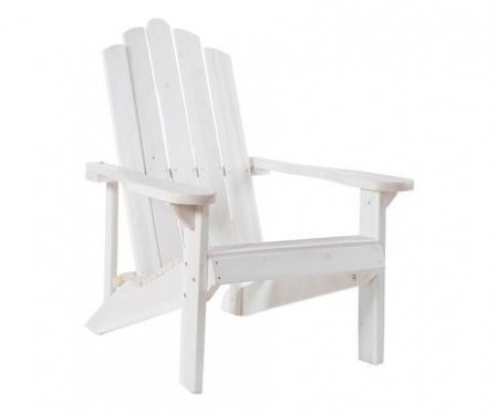 Scaun Relax din lemn masiv, alb - Img 1