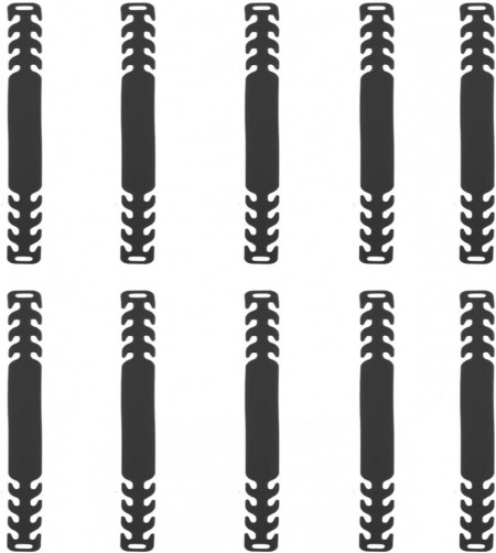 Set de 10 curele pentru masti Kateluo, silicon, negru, 18 x 1,5 cm
