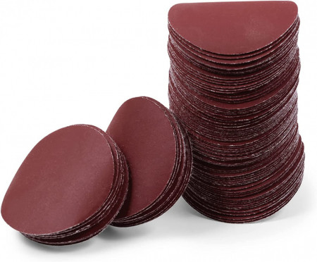 Set de 100 de discuri abrazive Leontool, oxid de aluminiu, rosu, 800, 5,5 cm