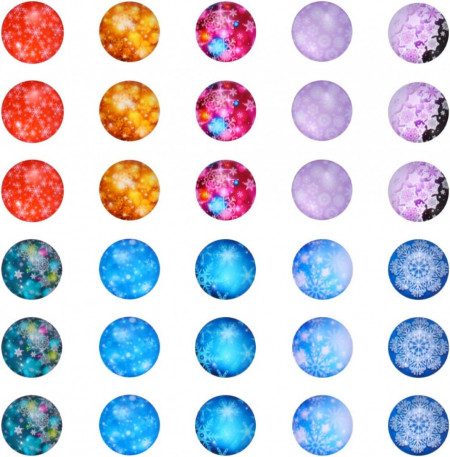 Set de 100 fulgi pentru decor Exceart, multicolor, sticla, 1 x 1 cm