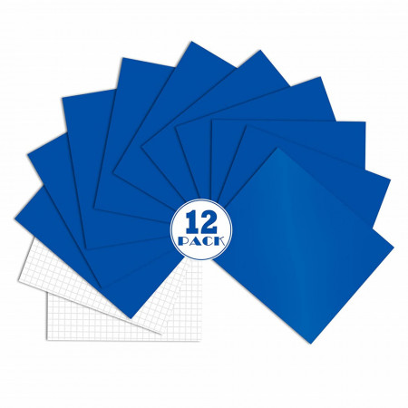 Set de 12 folii de transfer AIZMEI, vinil, albastru inchis, 25 x 25 cm