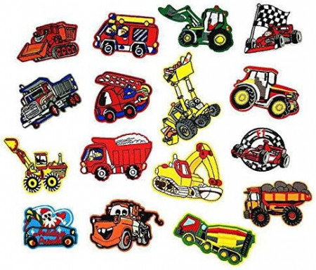 Set de 16 plasturi pentru haine Generies, textil, multicolor, 6-8 cm