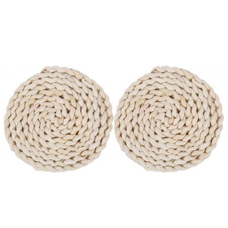 Set de 2 coastere HEIGOO, pluta naturala, natur, 11 x 11 x 1 cm