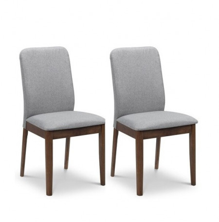Set de 2 scaune tapitate Union, gri, 89 x 48 x 50 cm - Img 1