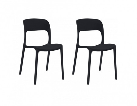 Set de 2 scaune Wien - negru - Img 1
