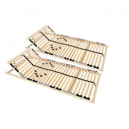 Set de 2 somiere reglabile Coemo, lemn masiv, 8 x 90 x 200 cm - Img 1
