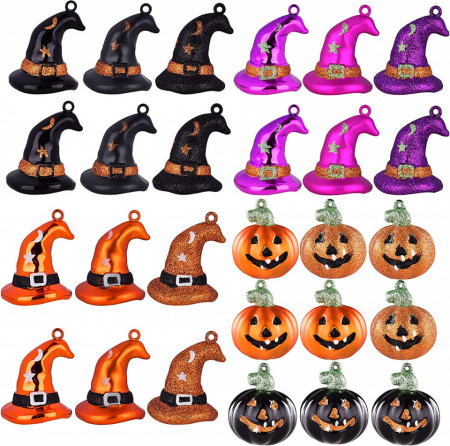 Set de 27 decoratiuni de Halloween EYQ, multicolor, plastic, 16 x 16 cm