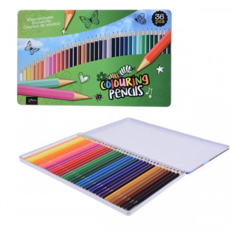 Set de 36 creioane colorate Karll, lemn - Img 1