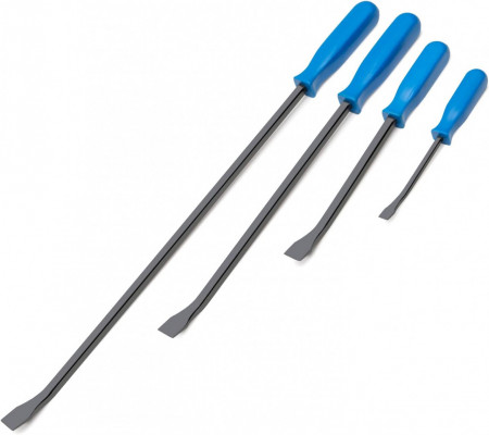 Set de 4 surubelnite pentru anvelope Rotation, otel/polipropilena, negru/albastru, 20/30/45/60 cm