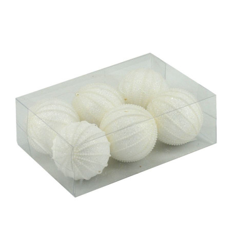 Set de 6 globuri Bianco con perle - Img 1