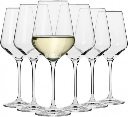 Set de 6 pahare pentru vin Krosno, transparent, sticla, 390 ml, 23 3 cm - Img 1