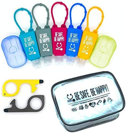 Set de calatorie cu accesorii pentru cosmetice Desconocido, multicolor, silicon/plastic,