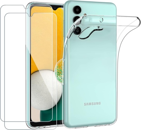 Set husa si 2 folii de protectie pentru Samsung Galaxy A13 5G Cacoe, TPU/sticla securizata, transparent, 6,1 inchi