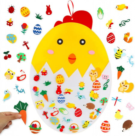 Set ou de Paste cu 39 accesorii pentru decorare Yisscen, pasla, multicolor, 91 x 61 cm