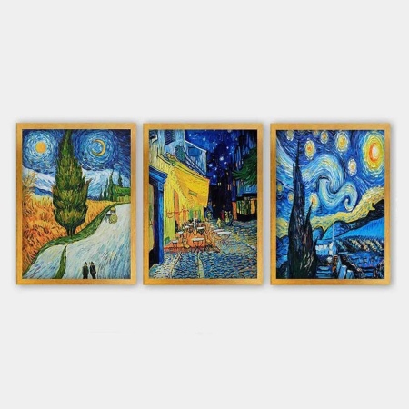 Set tablou decorativ Re-Bloom, 3 piese, lemn/polistiren, multicolor, 35 x 45 cm - Img 1