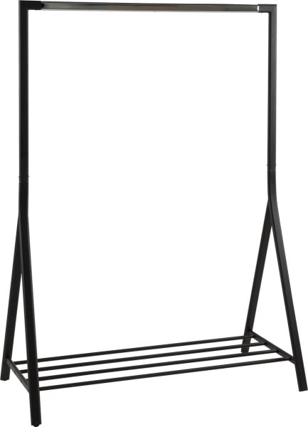 Stand pentru haine Brent, metal, negru, 117 x 165 x 59 cm