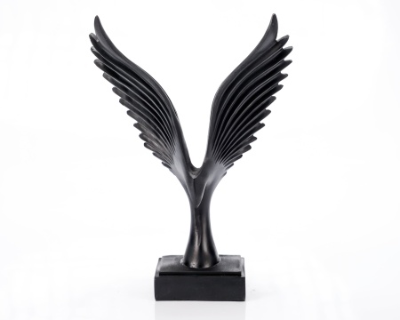 Statueta "Bird" Black din rasina