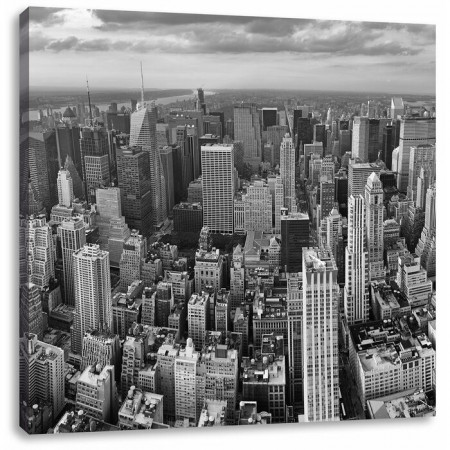 Tablou „New York Skyline”, alb/negru, 70 x 70 cm - Img 1