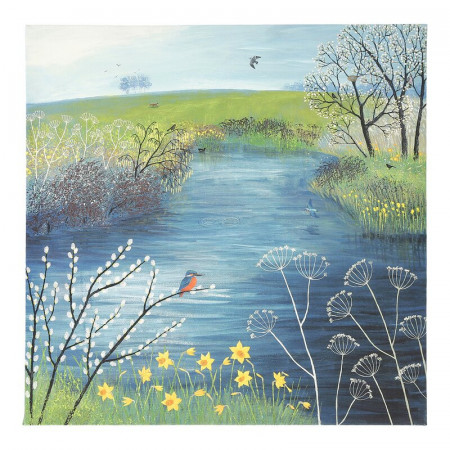 Tablou canvas Spring at Kingfisher Pool, 85 x 85cm - Img 1