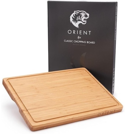 Tocator din Lemn Natural de Bambus, Orient, Canelura pentru scurgerea sucului, 40.5 x 30.5 cm, resigilat