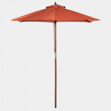 Umbrela de soare 2M, portocalie, tesatura/lemn/metal - Img 1