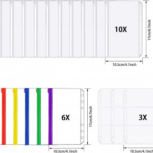 Accesorii si etichete pentru planificator de buget COPSD, PVC/hartie/plastic,  multicolor, 10,5 x 14,8 cm