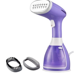 Aparat de calcat vertical cu abur Daewoo DGS1500P, 1500 W, 280 ml, abur 60 gr/min, alb/mov, Resigilat, Grad B