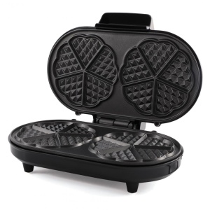 Aparat de facut gofre Heinner HWF-1000CR 1000W, Placi cu invelis antiaderent, Negru/aramiu - Img 3