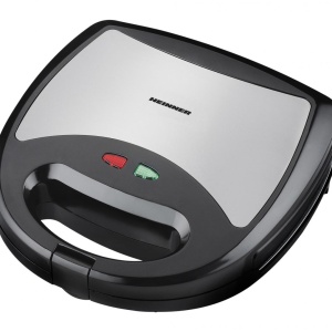 Aparat de facut prajituri sub forma de nuci Heinner Dessert HNM-750BKS, Putere 750W, Capacitate 12 buc., Placi detasabile cu invelis neaderent, Negru/Argintiu - Img 2