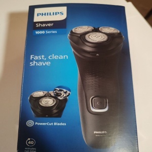 Aparat de ras PHILIPS Shaver Seria 1000 S1141/00, barbierit umed si uscat, fara fir, capete 4D flexibile, lame autoascutire, 40 min, capac de protectie, Negru, Resigilat, Grad A - Img 2