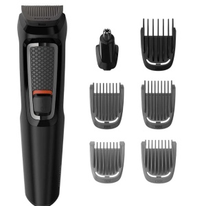 Aparat de tuns barba si parul 7 in 1 PHILIPS Multigroom MG3720/15, Lame cu ascutire, acumulator, 2 piepteni aspect nebarbierit, 2 piepteni barba, 1 pieptene par, Negru, Resigilat, Grad A - Img 3
