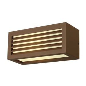 Aplica pentru exterior Box-L, aluminiu, maro, 11 x 25 x 11 cm