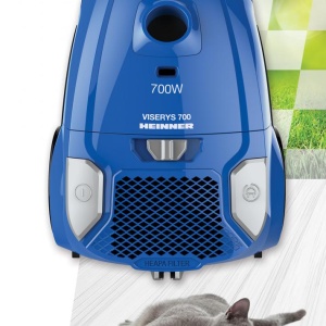 Aspirator cu sac Heinner HVC-MBL1400-V2, Putere 700W, Sac textil, Capacitate 3L, Putere variabila, Tub telescopic metalic, Albastru - Img 6