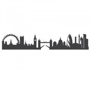 Autocolant de perete London Skyline, 15 x 60 cm - Img 1