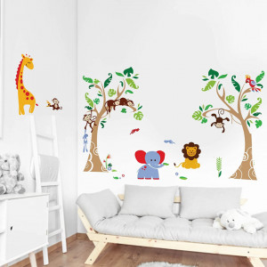 Autocolant de perete pentru copii Decalmile, plastic, multicolor, 119 x 90 cm - Img 2