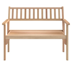 Banca de gradina Hilda, lemn masiv, natur, 120 x 89 x 55 cm - Img 3