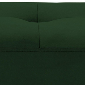 Banca Glory, catifea, verde/negru, 95 x 45 x 38 cm - Img 2
