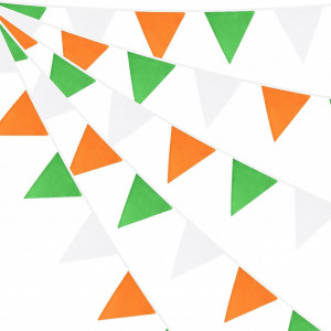 Banner pentru petrecere aniversara G2PLUS, textil, verde/portocaliu/alb, 12 m - Img 4