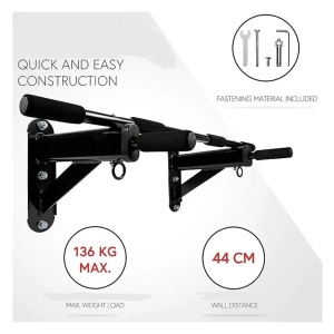 Bara de tractiuni, pentru montare pe perete, inclusiv antrenament, instructiuni de montare, Sarcina maxima 136 kg, Resigilat, Grad A - Img 4