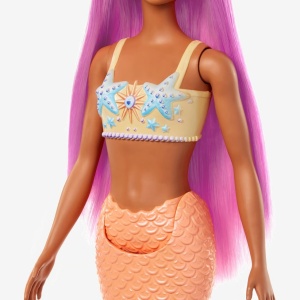 Barbie papusa Sirena Touch of Magic, par roz, coada portocalie, cu bentita - Verificat A · Re-Bloom - Img 6