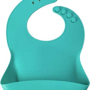 Baveta Basic Bib Minikoioi, 100% Premium Silicone â€“ Aqua Green - Img 1