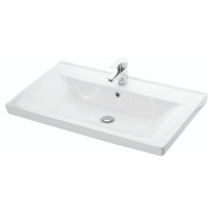 Baza si lavoar baie GN0971 - 80 cm, suspendat, alb - Img 2