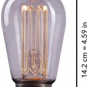 Bec decorativ LED E27 CROWN, sticla fumurie 3,5W, 230V, lumina alb cald, 14,2 x 6,4 cm - Img 4