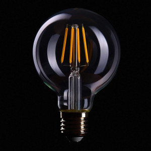 Bec decorativ LED E27CROWN, sticla, 4W, 230V, lumina alb cald, 12 x 8 cm - Img 6